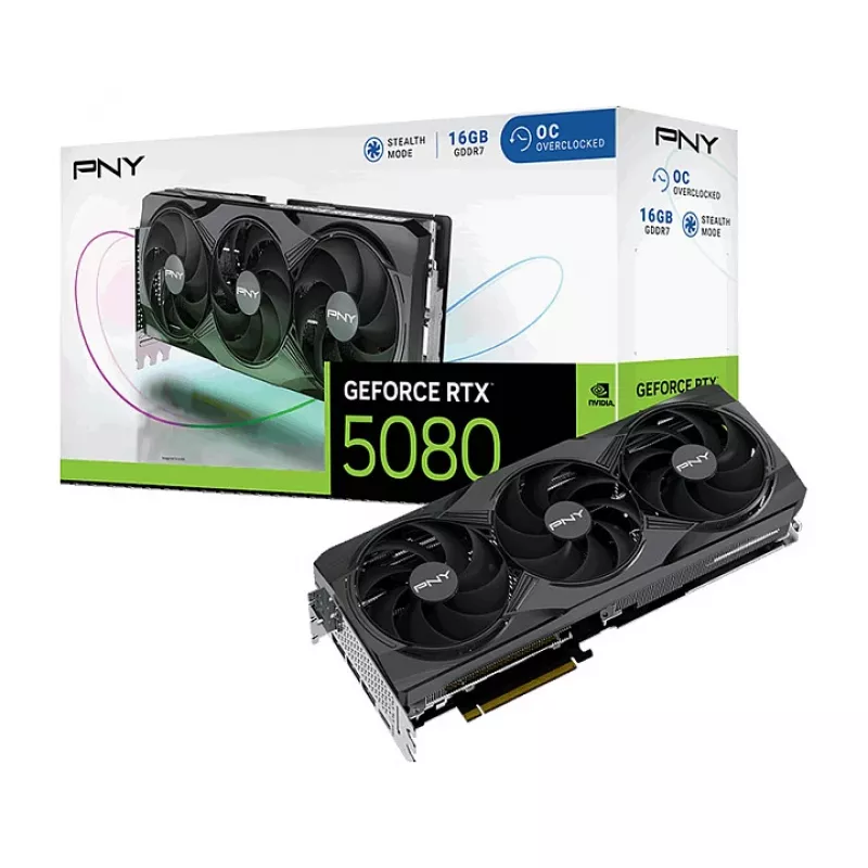 PNY GeForce RTX 5080 OC Grafikkarte - GeForce RTX 5080