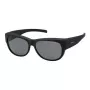 POLAROID ANCILLARIES PLD9004SDL5 Unisex-Sonnenbrille - Schwarzer Rahmen, graue polarisierte Gläser, eckige Form