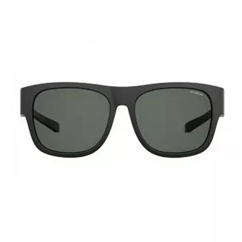 POLAROID ANCILLARIES PLD9010S003 Unisex Rechteck-Sonnenbrille - Schwarz/Grau - Polarisiert UV400