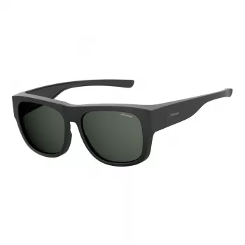 POLAROID ANCILLARIES PLD9010S003 Unisex Rechteck-Sonnenbrille - Schwarz/Grau - Polarisiert UV400