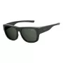 POLAROID ANCILLARIES PLD9010S003 Unisex Rechteck-Sonnenbrille - Schwarz/Grau - Polarisiert UV400