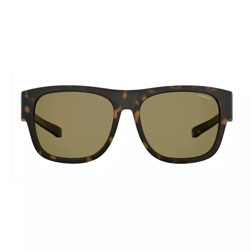 Polaroid Ancillaries PLD9010SN9P Unisex Rechteck-Sonnenbrille - Schwarzer Rahmen, graue polarisierte Gläser