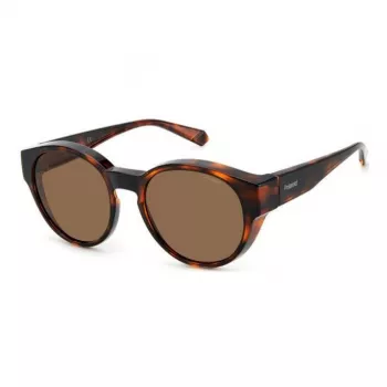 Polaroid Ancillaries PLD9017S086 Unisex Sonnenbrille - Havana/Tortoise Rahmen, Braune Polarized Gläser