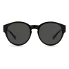 Polaroid Ancillaries PLD9017S08A Unisex Rechteckige Sonnenbrille - Schwarzer Rahmen Graue Polarisierte Gläser
