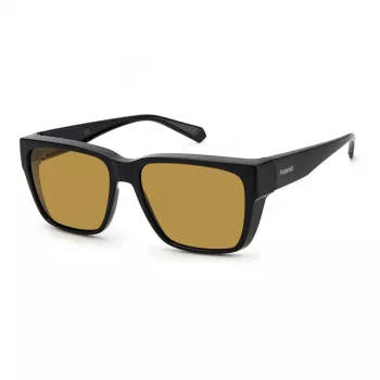 Polaroid Ancillaries PLD9018S807 Unisex eckige Sonnenbrille - Havanna-Rahmen, braune polarisierte Gläser