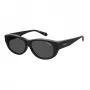 Polaroid Ancillaries PLD9020S08A Unisex Kinder-Sonnenbrille - Schwarzer Rahmen, graue polarisierte Gläser