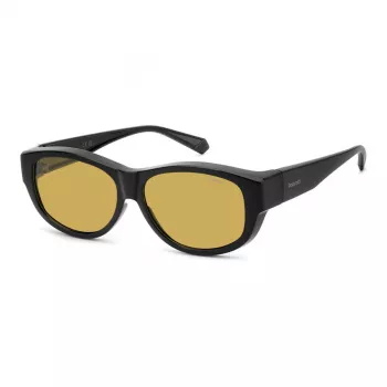Polaroid Ancillaries PLD9020S71C Unisex Sonnenbrille - Schwarzer Rahmen, Graue polarisierte Gläser