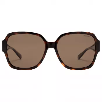 Polaroid Ancillaries PLD9021S086 Unisex Sonnenbrille - Havanna Schildpatt Rahmen, Braune Polarisierte Gläser