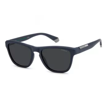 Polaroid Herren PLD2168S4NZ Rechteckige Polarisierte Sonnenbrille - Schwarz/Grau