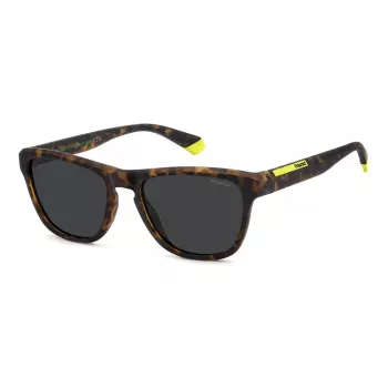 Polaroid Herren PLD2168SB0Q Rechteckige Polarisierte Sonnenbrille - Havana/Grün
