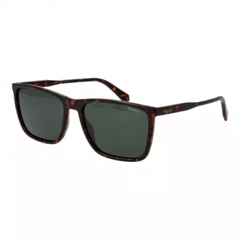 POLAROID Herren-Sonnenbrille PLD4180S58086 Havana Braun Polarisiert Rechteckig