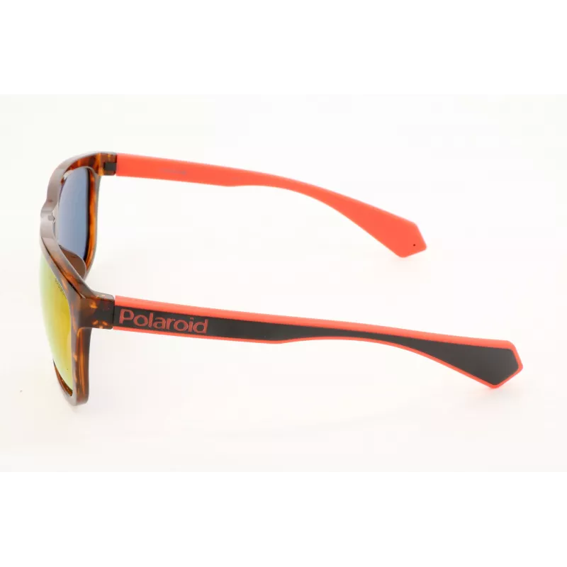 POLAROID Herren PLD6062-FS-86 Rechteckige Polarisierte Sonnenbrille - Havanna Rahmen, Braune Gläser