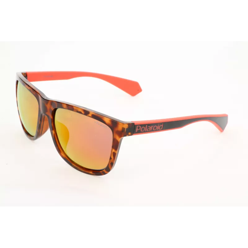 POLAROID Herren PLD6062-FS-86 Rechteckige Polarisierte Sonnenbrille - Havanna Rahmen, Braune Gläser