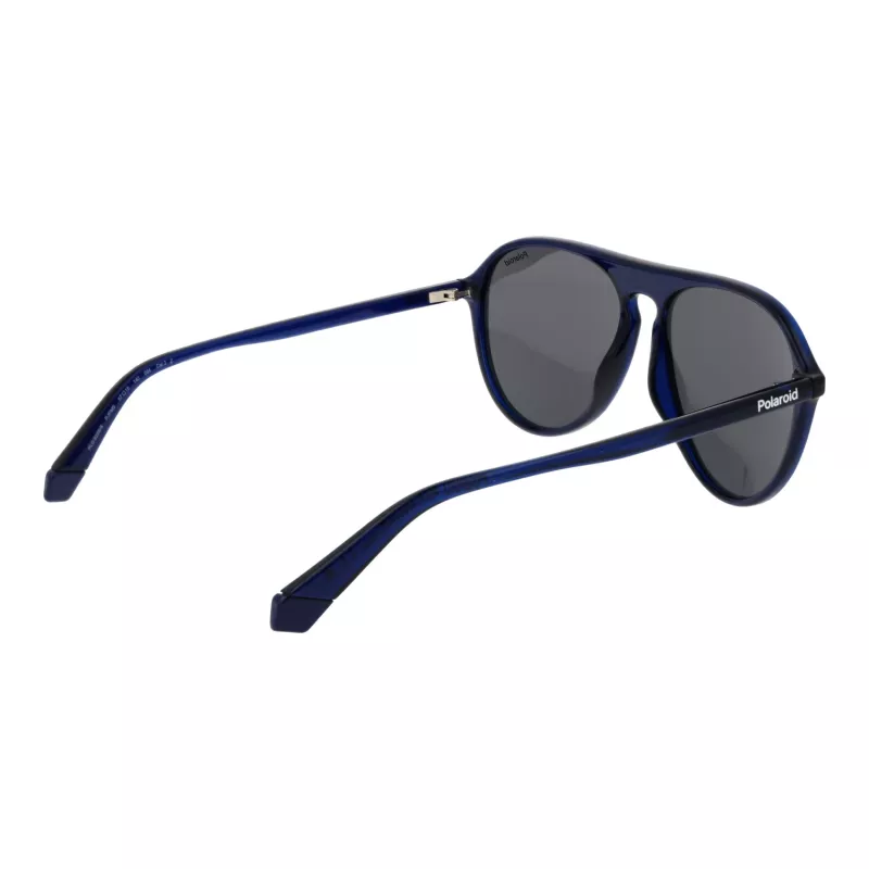 POLAROID Herren PLD6225S57PJP Rechteckige Polarisierte Sonnenbrille - Schwarz/Grau