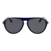 POLAROID Herren PLD6225S57PJP Rechteckige Polarisierte Sonnenbrille - Schwarz/Grau