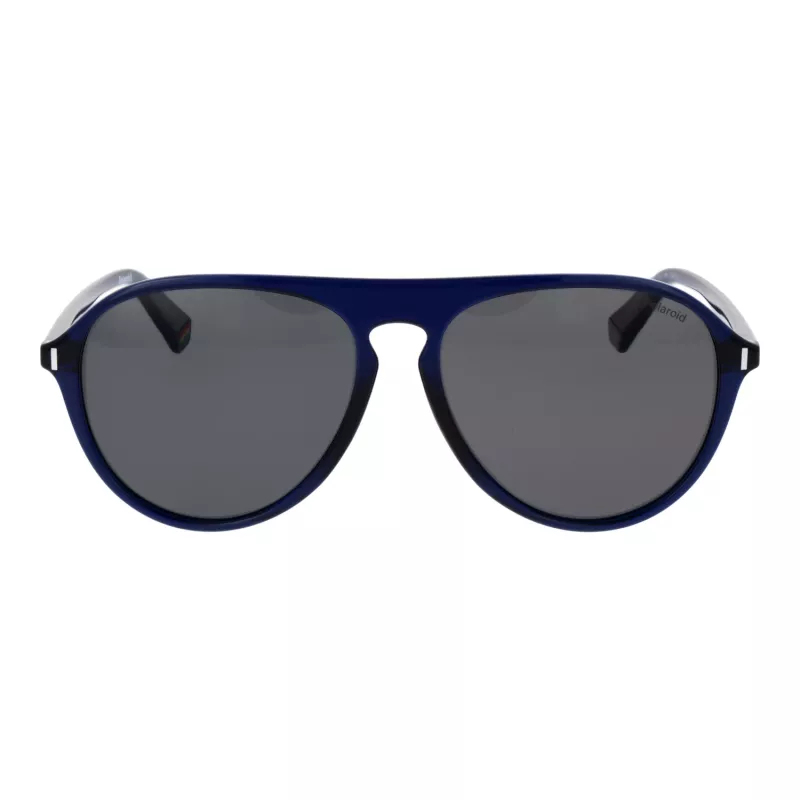 POLAROID Herren PLD6225S57PJP Rechteckige Polarisierte Sonnenbrille - Schwarz/Grau