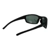 POLAROID P8411-639CARC Herren Rechteckige Polarisierte Sonnenbrille - Schwarzer Rahmen Graue Gläser 63mm