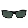 POLAROID P8411-639CARC Herren Rechteckige Polarisierte Sonnenbrille - Schwarzer Rahmen Graue Gläser 63mm