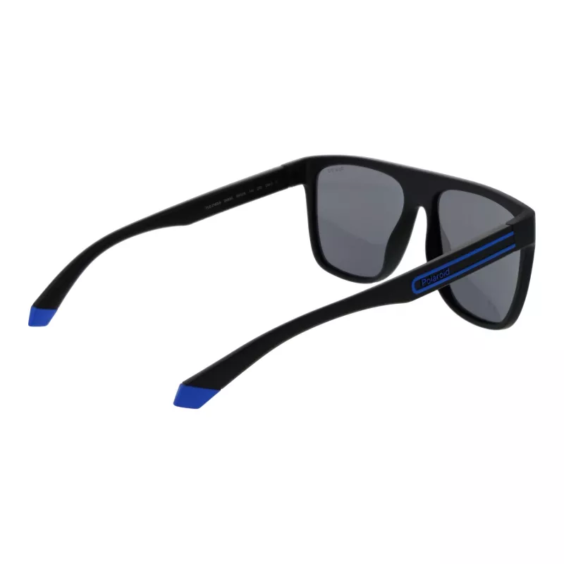 Polaroid PLD 2162/S 560VK Herren Rechteckige Polarisierte Sonnenbrille - Matt Schwarz/Grau - 56/16/140 mm