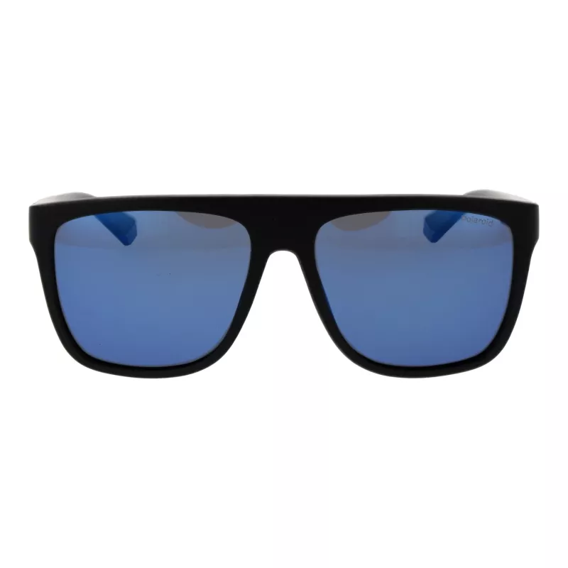 Polaroid PLD 2162/S 560VK Herren Rechteckige Polarisierte Sonnenbrille - Matt Schwarz/Grau - 56/16/140 mm