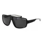Polaroid PLD 7054/S Herren Rechteck-Sonnenbrille - Matt Schwarzer Rahmen, Grüne Polarisierte Gläser - 61/12/140 mm