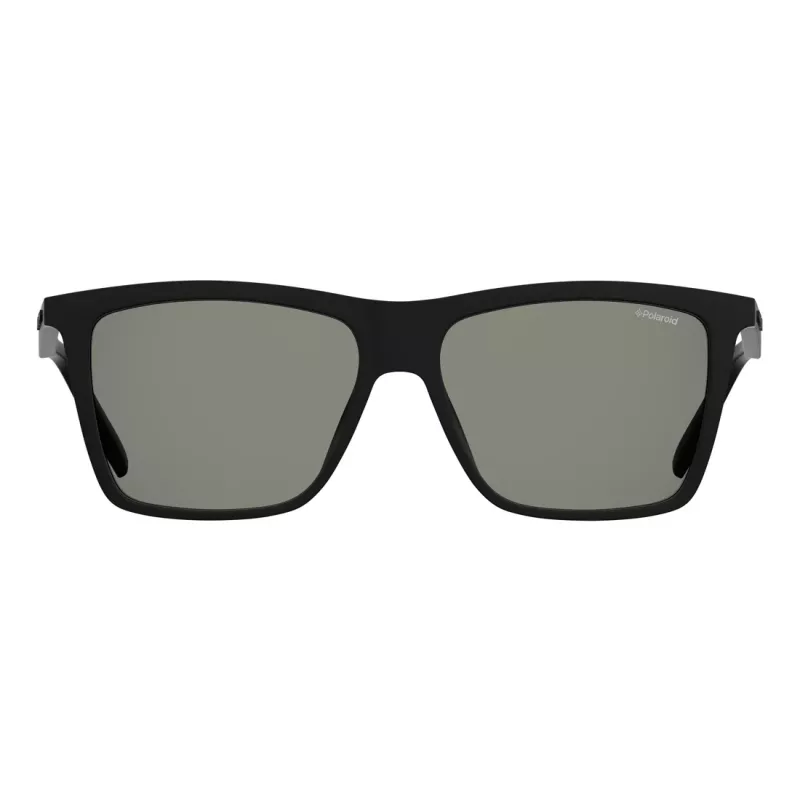 Polaroid PLD2050S807 Herren Polarized Rechteckige Sonnenbrille - Schwarz/Grau 55mm