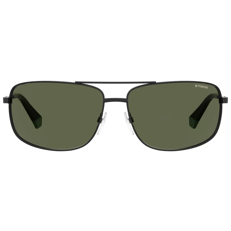 POLAROID PLD2101S003UC Herren Rechteckige Polarisierte Sonnenbrille - Schwarz/Grau