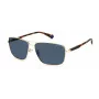POLAROID PLD2119GSJ5GC Herren-Aviator-Sonnenbrille - Goldener Rahmen, grüne polarisierte Gläser