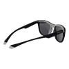 Polaroid PLD2133S08AM9 Unisex Rechteck-Sonnenbrille - Schwarzer Rahmen, graue polarisierte Gläser, 56 mm