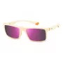 Polaroid PLD2134SIXN Herren Rechteck-Sonnenbrille - Schwarzer Rahmen Graue Gläser 56mm