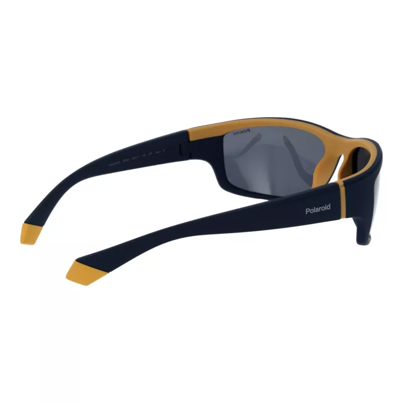 Polaroid PLD2135S642FN Herren Rechteck-Sonnenbrille - Schwarzer Rahmen, graue polarisierte Gläser, 65 mm