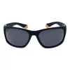 Polaroid PLD2135S642FN Herren Rechteck-Sonnenbrille - Schwarzer Rahmen, graue polarisierte Gläser, 65 mm
