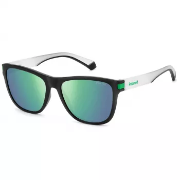 POLAROID PLD2138S3OL Unisex Rechteck-Sonnenbrille - Havanna-Rahmen, braune polarisierte Gläser