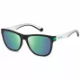 POLAROID PLD2138S3OL Unisex Rechteck-Sonnenbrille - Havanna-Rahmen, braune polarisierte Gläser