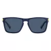 Polaroid PLD2139SFLL Unisex Rechteckige Sonnenbrille - Schwarzer Rahmen Graue Gläser 56mm