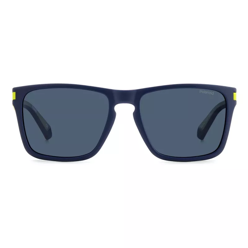 Polaroid PLD2139SFLL Unisex Rechteckige Sonnenbrille - Schwarzer Rahmen Graue Gläser 56mm