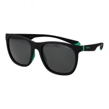 POLAROID PLD2140S543OL Unisex eckige Sonnenbrille - Havanna-Acetatrahmen, grüne polarisierte Polycarbonatgläser, UV400-Schutz