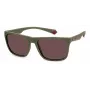 Polaroid PLD2141S0L9 Unisex Rechteckige Sonnenbrille - Havanna Rahmen, Braune Polarisierte Gläser