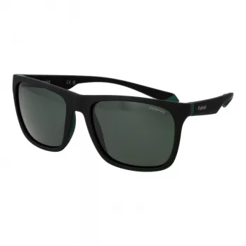 POLAROID PLD2141S563OL Unisex Sonnenbrille - Havanna Rahmen, Grüne polarisierte Gläser, 57 mm