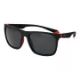 Polaroid PLD2141S56BLX Unisex Rechteck-Sonnenbrille - Blaue Gläser, Schwarzer Rahmen, Polarisiert UV400