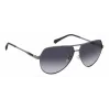 POLAROID PLD2145GSXKJ1 Herren-Sonnenbrille Schwarzer quadratischer Rahmen Polarisierte graue Gläser 62mm