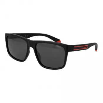 Polaroid PLD2149S578LZ Herren-Sonnenbrille, eckiges Havanna-Acetat mit polarisierten braunen Gläsern, 57/17/140 mm