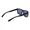 POLAROID PLD2149S57PJP Herren rechteckige polarisierte Sonnenbrille - Schwarzer Rahmen graue Gläser 57mm