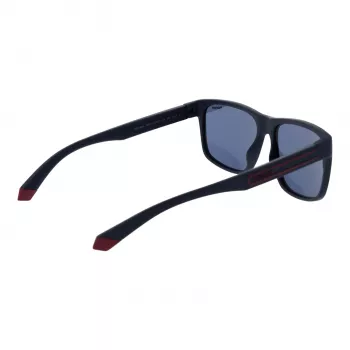 POLAROID PLD2149S57PJP Herren rechteckige polarisierte Sonnenbrille - Schwarzer Rahmen graue Gläser 57mm