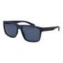 POLAROID PLD2149S57PJP Herren rechteckige polarisierte Sonnenbrille - Schwarzer Rahmen graue Gläser 57mm