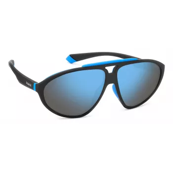 Polaroid PLD2151/S Unisex Pilot Sonnenbrille - Schwarzer Rahmen Graue Polarisierte Gläser 62mm