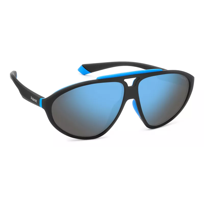 Polaroid PLD2151/S Unisex Pilot Sonnenbrille - Schwarzer Rahmen Graue Polarisierte Gläser 62mm