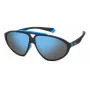 Polaroid PLD2151/S Unisex Pilot Sonnenbrille - Schwarzer Rahmen Graue Polarisierte Gläser 62mm