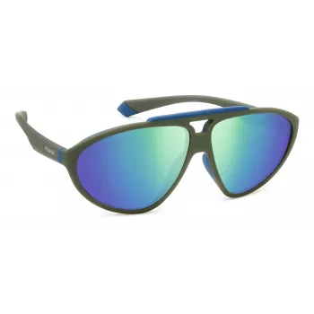 POLAROID PLD2151/S Unisex Sonnenbrille Havana Rahmen Grüne Polarisierte Gläser 62mm