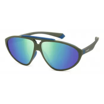 POLAROID PLD2151/S Unisex Sonnenbrille Havana Rahmen Grüne Polarisierte Gläser 62mm